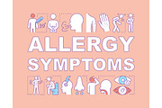 Allergy symptoms concepts banner