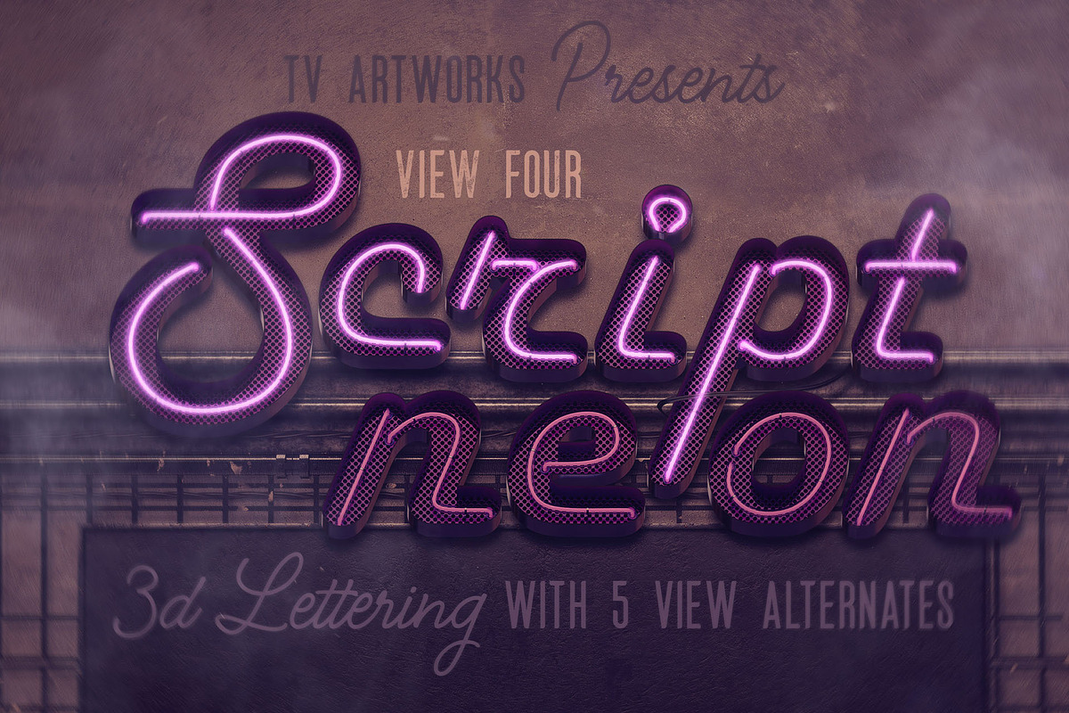 Script Neon 3D Lettering in Graphics - product preview 8