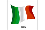 Italian flag, flag of Italy vector