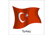 Turkish flag, flag of Turkey vector