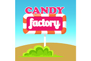 Candy Factory Road Pointer Vector