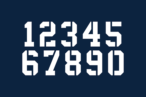 Rocket Boat Numeral Set in Sans-Serif Fonts - product preview 3