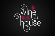 Wine logo design. red and white wine