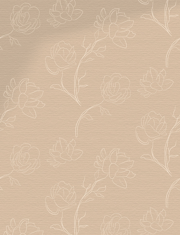 Jasmine Flowers Line Art Elements in Illustrations - product preview 4