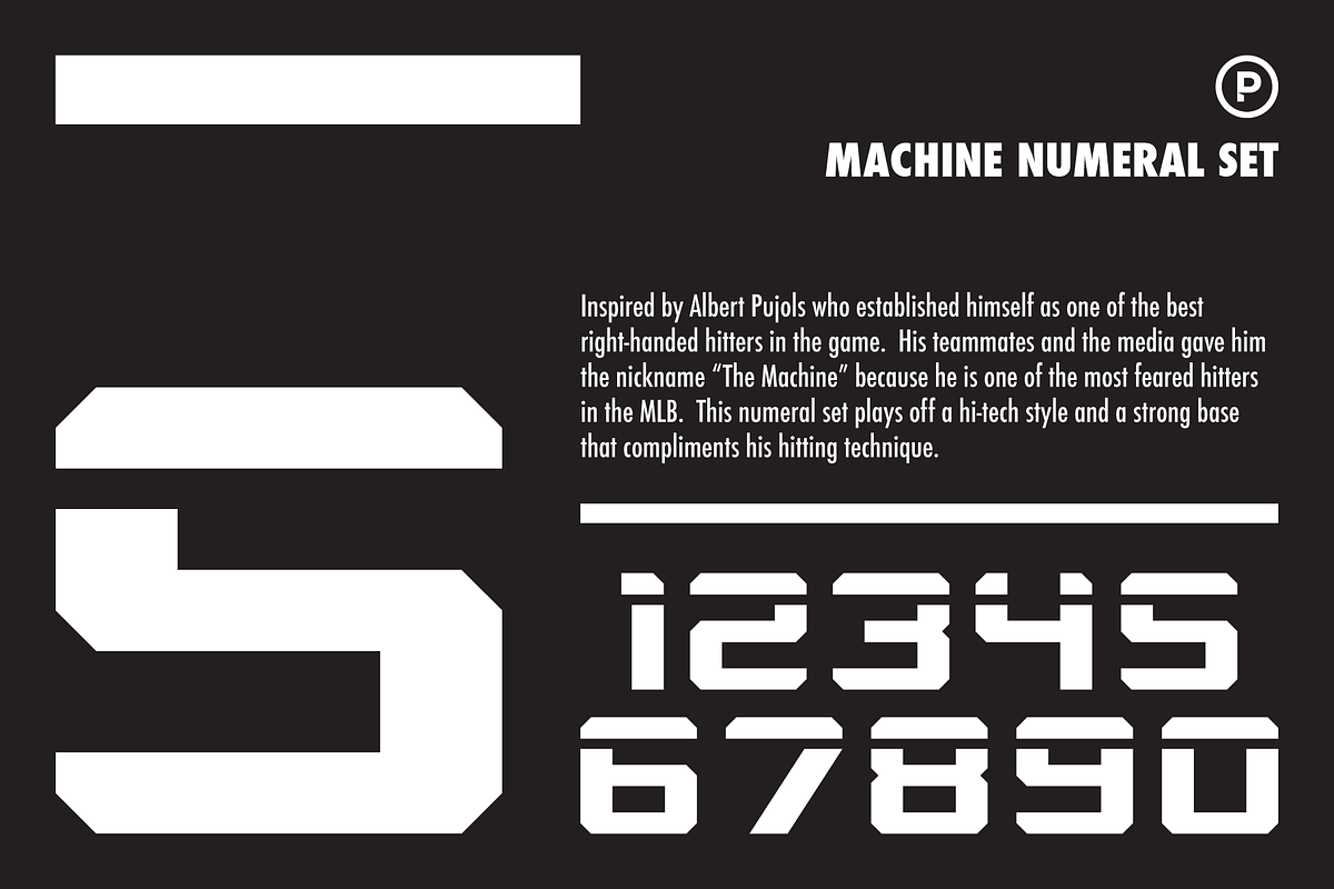 Machine Numeral Set in Sans-Serif Fonts - product preview 8