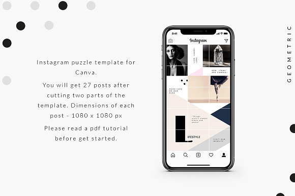 CANVA | Instagram PUZZLE - Geometric in Instagram Templates - product preview 3