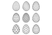 Easter eggs for coloring