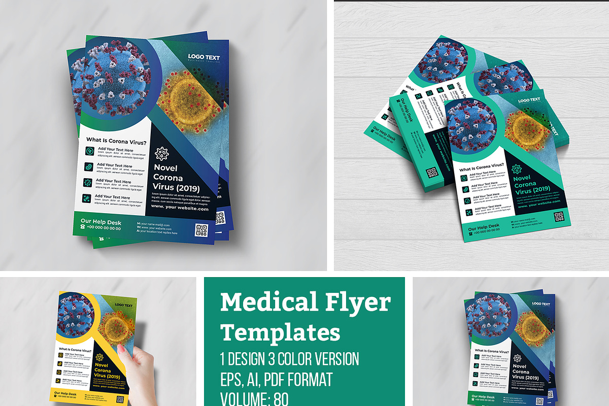 Corona Virus Medical Flyer Template in Flyer Templates - product preview 8