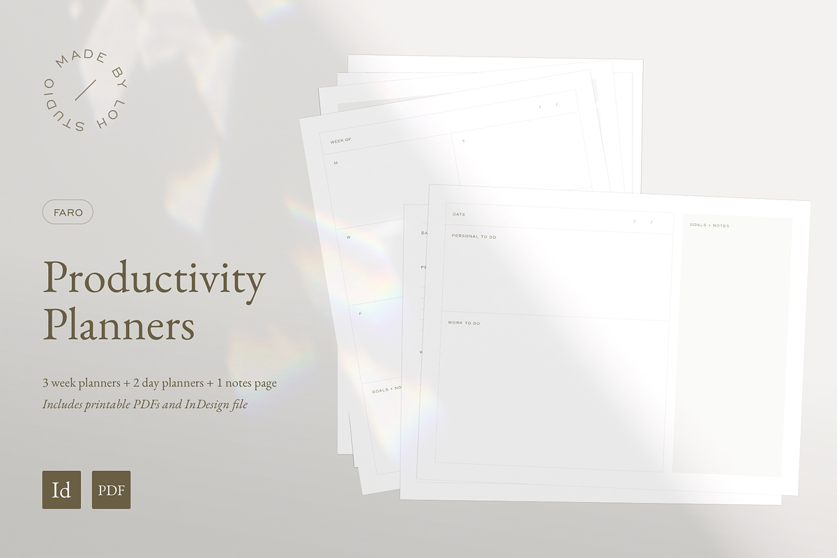 FARO Productivity Planner Pages in Stationery Templates - product preview 8