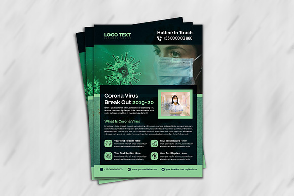 Novel Coronavirus Outbreak Flyer in Flyer Templates - product preview 2
