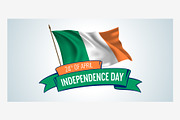 Ireland independence day vector card