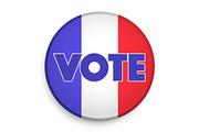 Badge of Election 2017 in France.