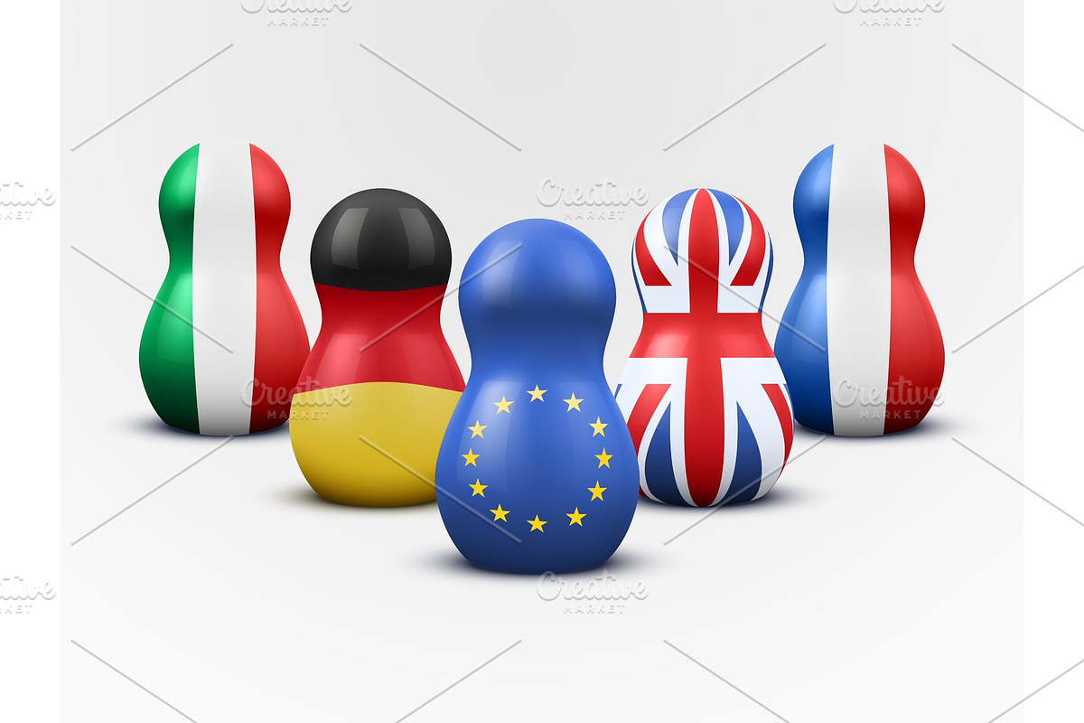 Main EU Members in form of nesting in Illustrations - product preview 8