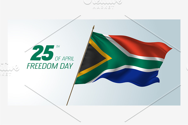 South Africa happy freedom day vecto