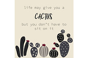 Cute motivation poster background