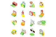 Time is money icons set