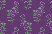 Seamless purple flowers