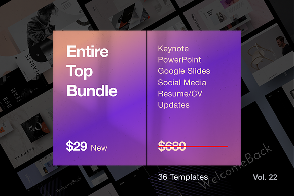 Huge discount | Entire Top Bundle 22 in Keynote Templates - product preview 20