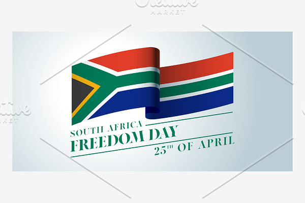 South Africa happy freedom day vecto
