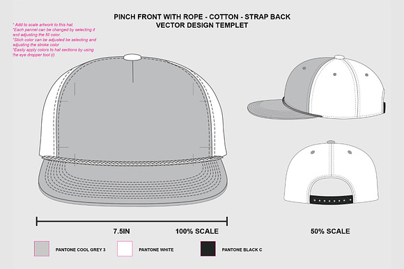 Ultimate Hat Template - Pinch Hat in Product Mockups - product preview 1