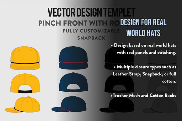 Ultimate Hat Template - Pinch Hat in Product Mockups - product preview 5