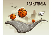 Surreal Basketball Court