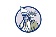 Statue of Liberty Wearing Mask Icon