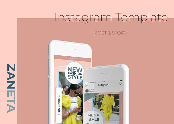 Zaneta Animated Instagram Post&Story in Instagram Templates - product preview 4