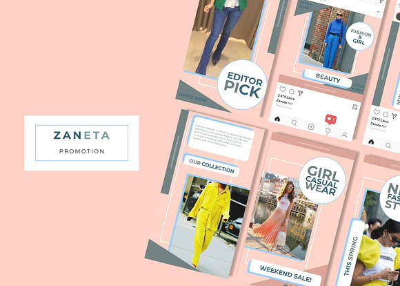 Zaneta Animated Instagram Post&Story in Instagram Templates - product preview 6