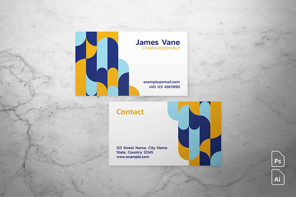 3 in 1 Professional Business Card in Business Card Templates - product preview 1