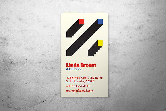 Retro Business Card in Business Card Templates - product preview 1