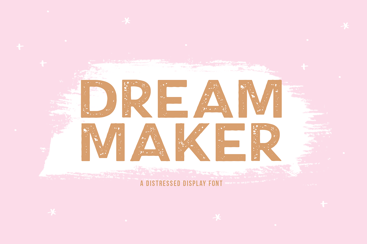 Dream Maker | Distressed Font in Sans-Serif Fonts - product preview 8
