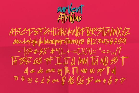 Survent Atrious Marker Font in Display Fonts - product preview 6