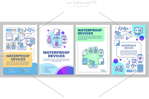 Waterproof devices brochure template