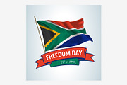 South Africa freedom day vector card