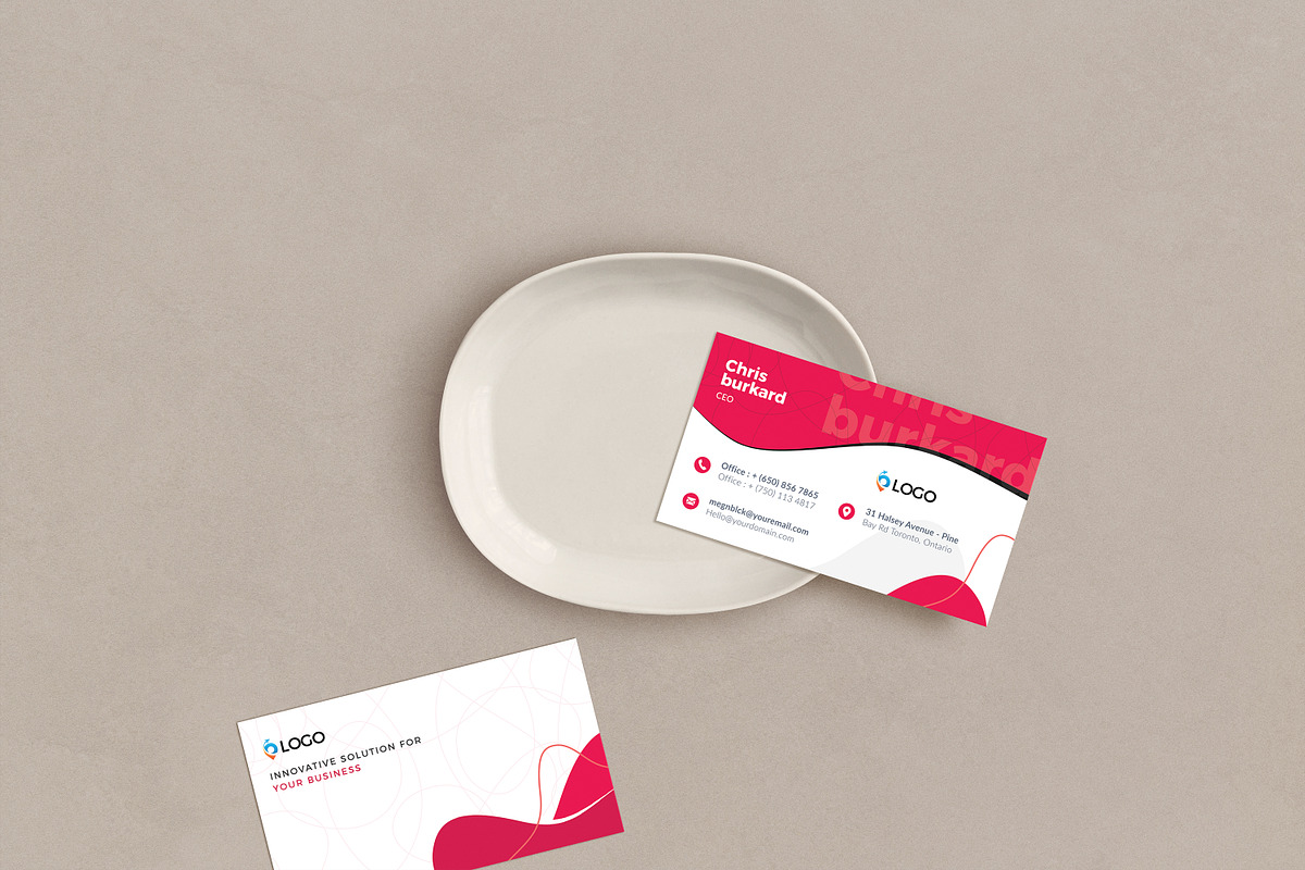 Modern Business Card Template in Business Card Templates - product preview 8