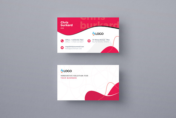Modern Business Card Template in Business Card Templates - product preview 1