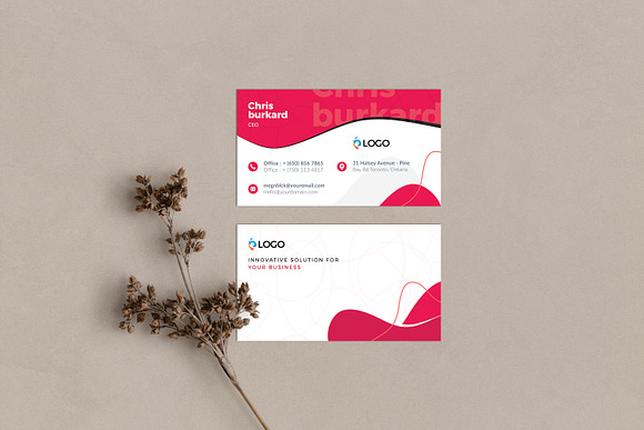 Modern Business Card Template in Business Card Templates - product preview 5