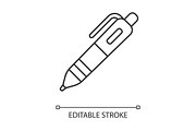 Automatic ballpoint pen linear icon