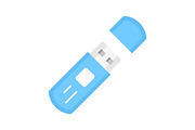 USB flash drive flat design icon
