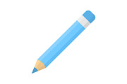 Sharp pencil with eraser icon