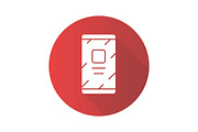 Mobile phone flat design glyph icon