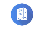 Document folder flat design icon
