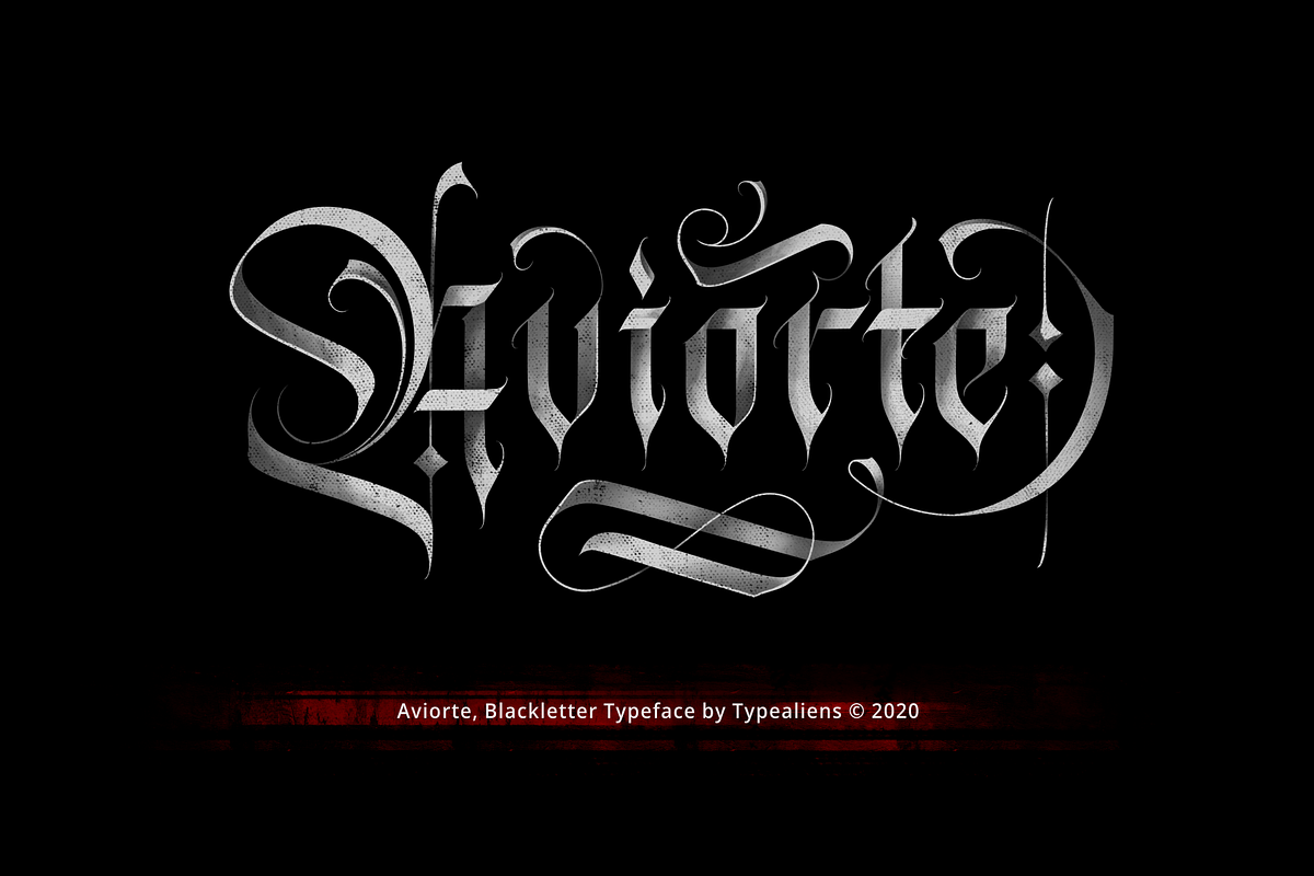 Aviorte in Blackletter Fonts - product preview 8