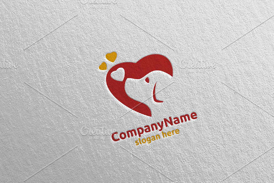 Dog with Love Logo Design 19 in Logo Templates - product preview 8