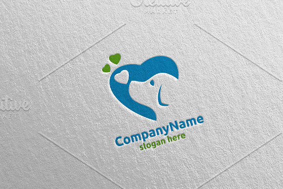 Dog with Love Logo Design 19 in Logo Templates - product preview 1