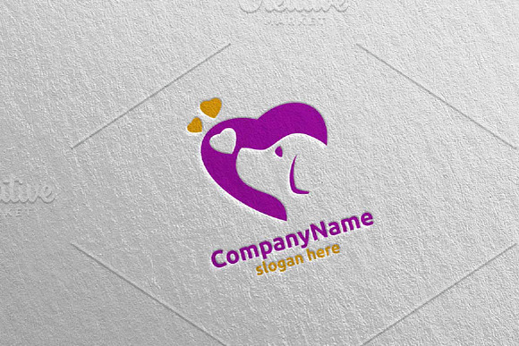 Dog with Love Logo Design 19 in Logo Templates - product preview 2