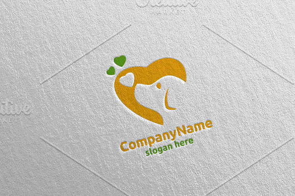 Dog with Love Logo Design 19 in Logo Templates - product preview 3