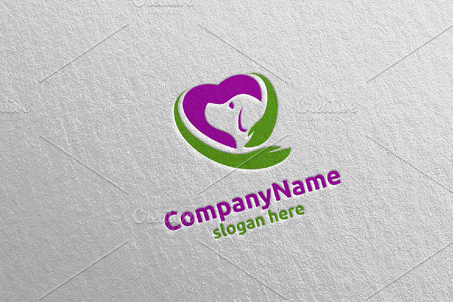 Dog with Love Logo Design 20 in Logo Templates - product preview 8