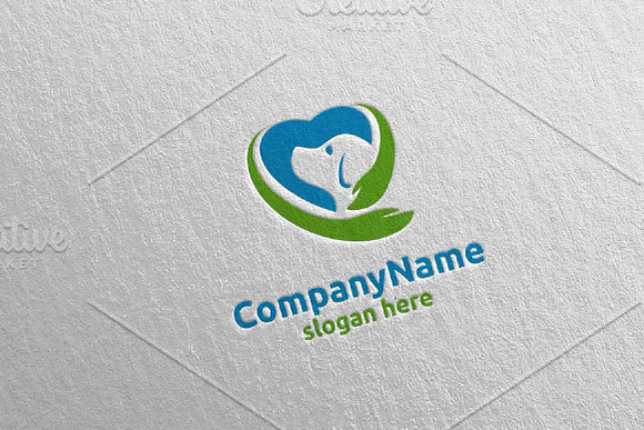 Dog with Love Logo Design 20 in Logo Templates - product preview 2